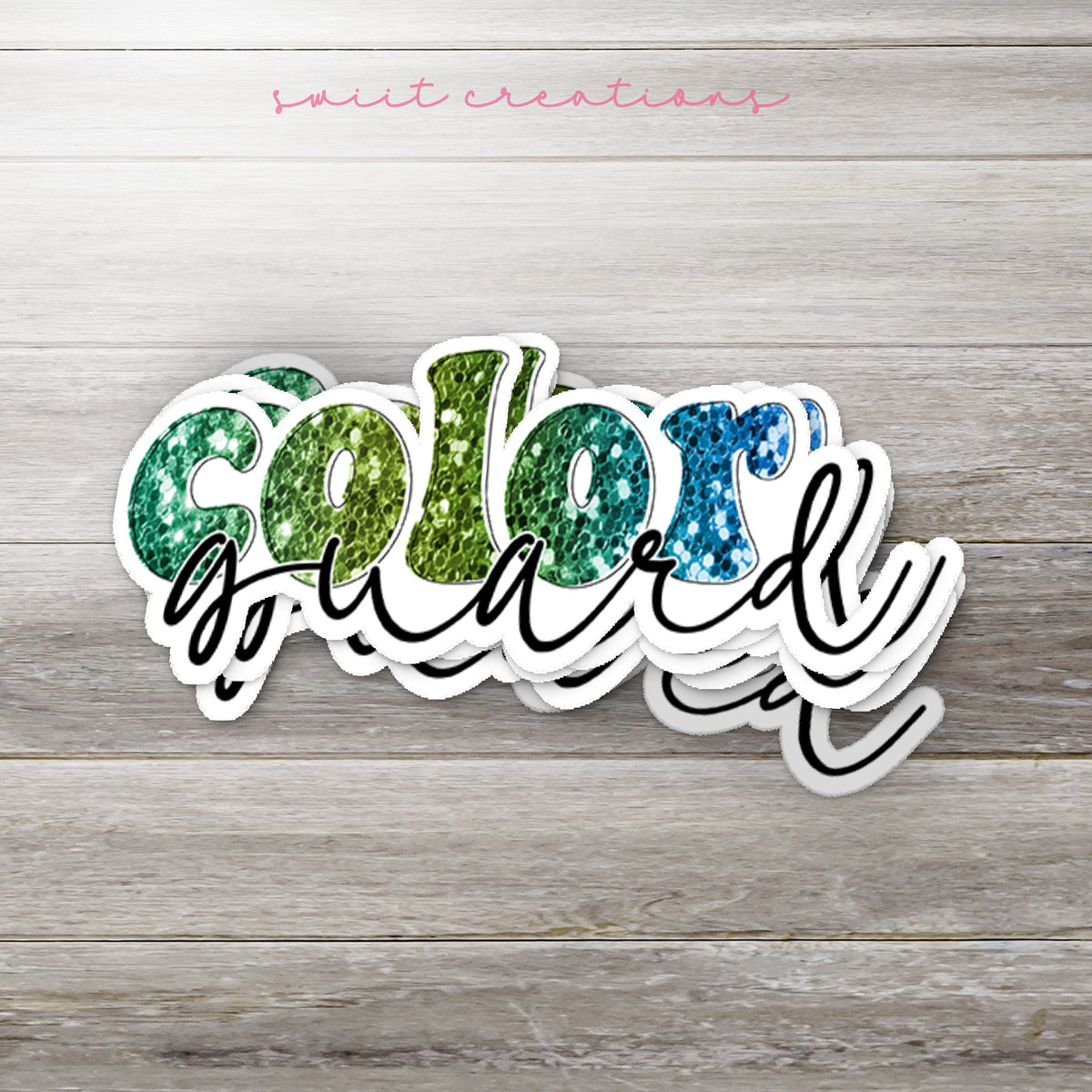 Color Guard Glitter Sticker SS323 - Swiit Creations
