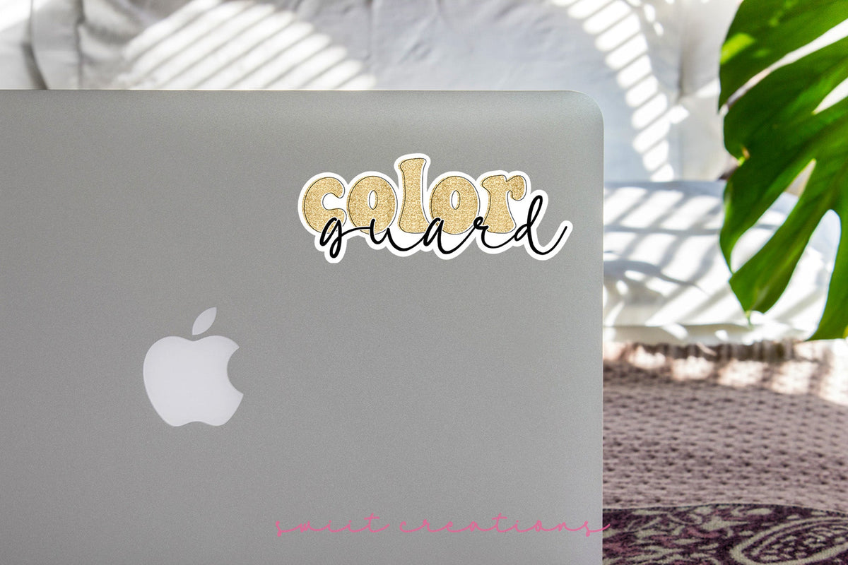 Color Guard Gold Glitter Sticker SS966 - Swiit Creations