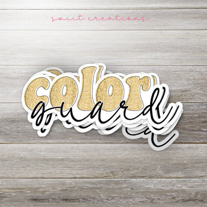 Color Guard Gold Glitter Sticker SS966 - Swiit Creations