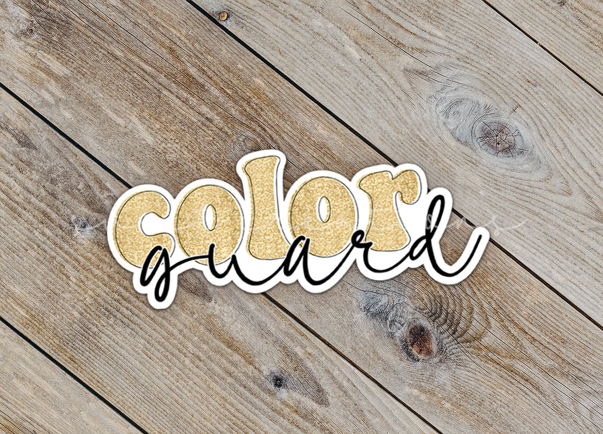 Color Guard Gold Glitter Sticker SS966 - Swiit Creations