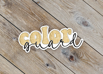 Color Guard Gold Glitter Sticker SS966 - Swiit Creations