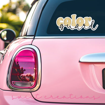 Color Guard Gold Glitter Sticker SS966 - Swiit Creations