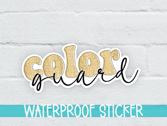 Color Guard Gold Glitter Sticker SS966 - Swiit Creations