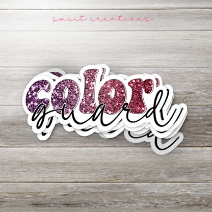 Color Guard Maroon Glitter Sticker SS692 - Swiit Creations