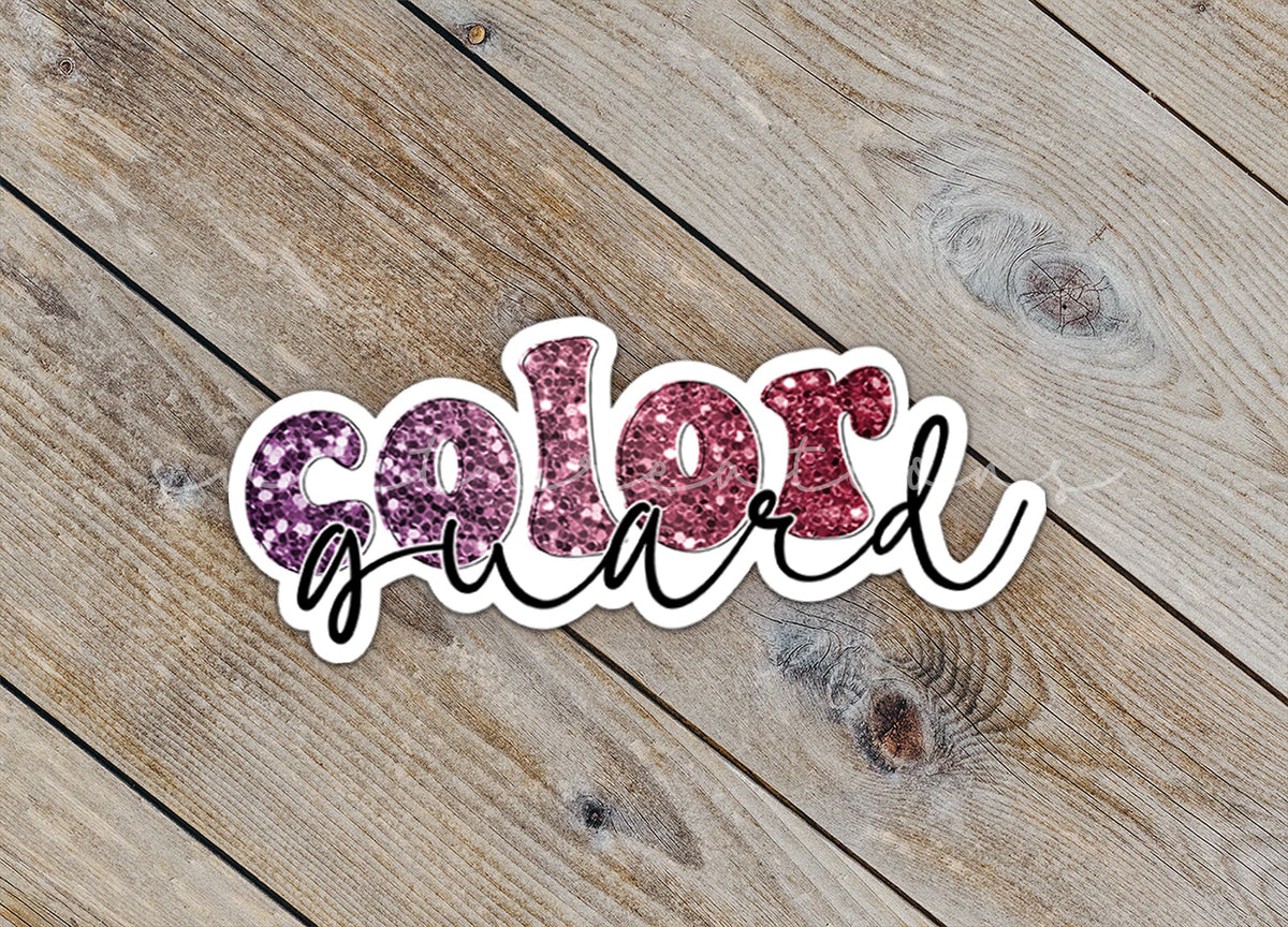 Color Guard Maroon Glitter Sticker SS692 - Swiit Creations