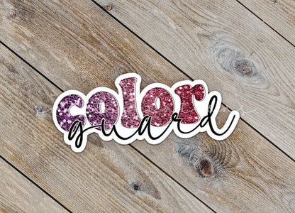 Color Guard Maroon Glitter Sticker SS692 - Swiit Creations