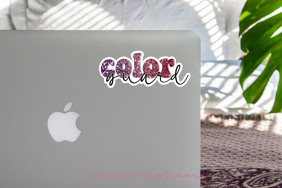 Color Guard Maroon Glitter Sticker SS692 - Swiit Creations
