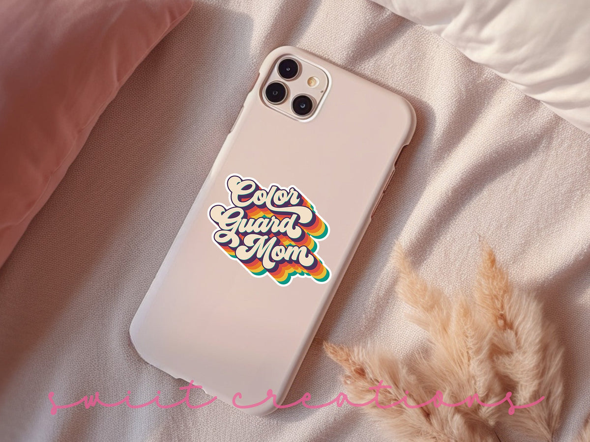 Color Guard Mom Retro Sticker SS327 - Swiit Creations