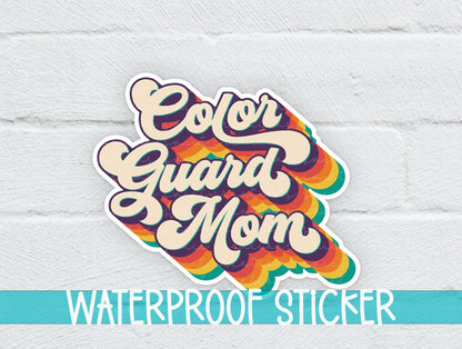 Color Guard Mom Retro Sticker SS327 - Swiit Creations