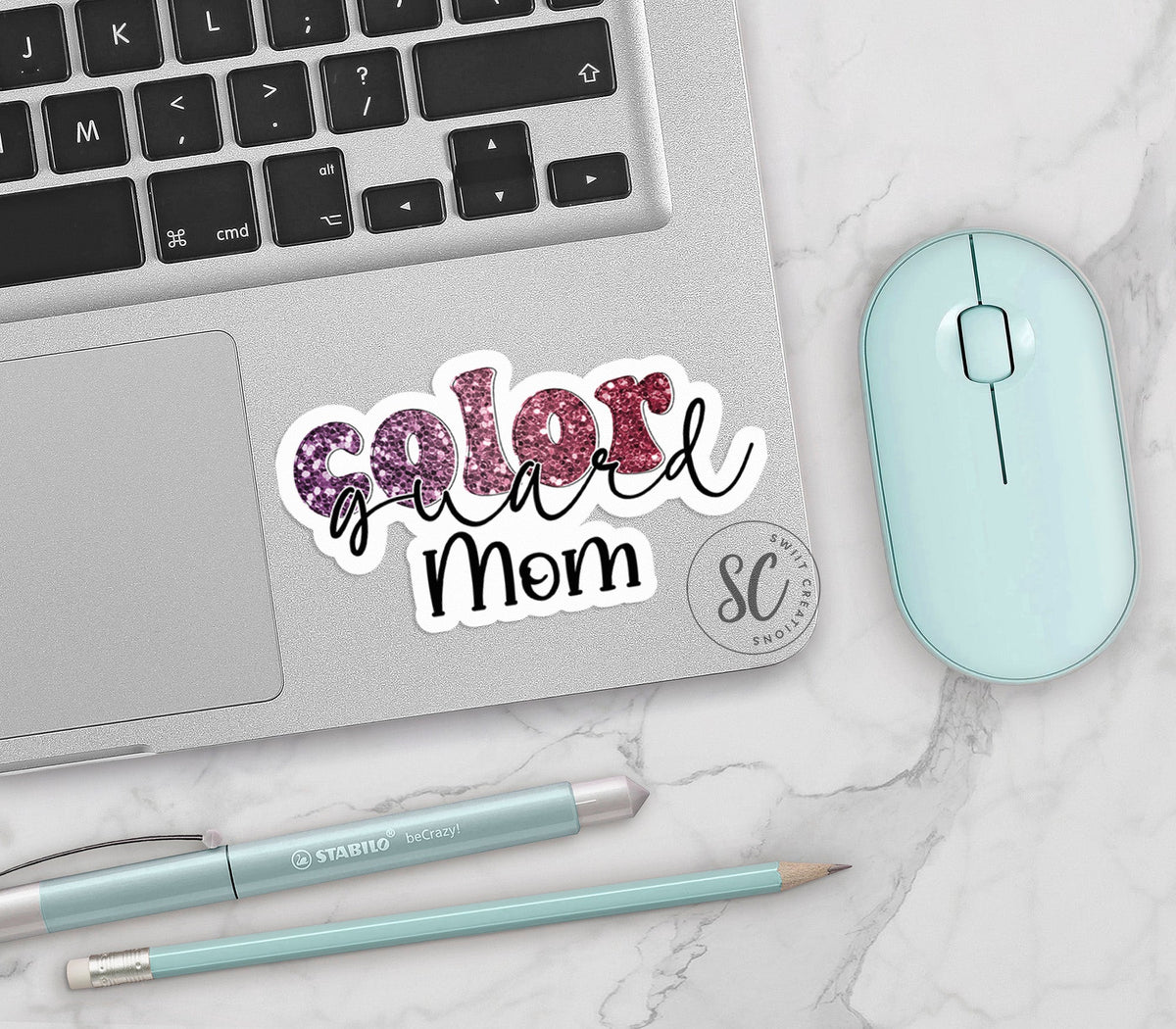 Color Guard Mom Sticker SS693 - Swiit Creations