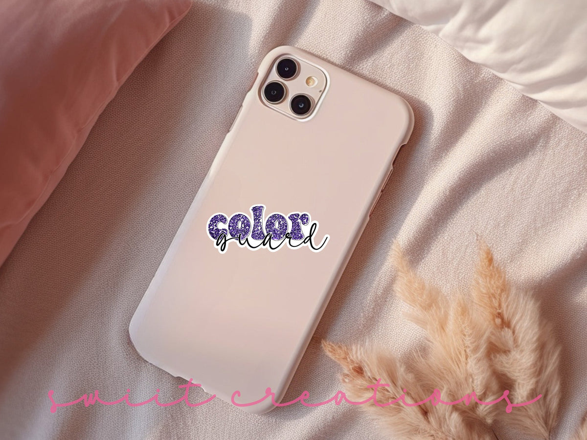 Color Guard Purple Glitter Sticker SS738 - Swiit Creations