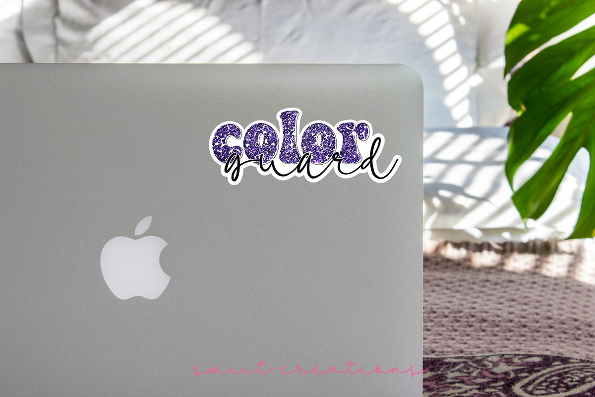 Color Guard Purple Glitter Sticker SS738 - Swiit Creations