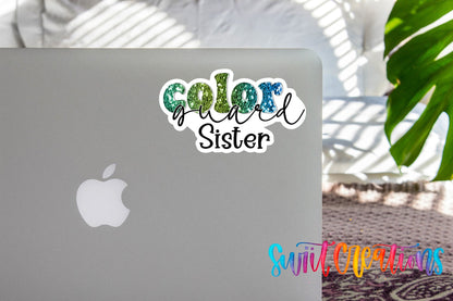 Color Guard Sister Waterproof Vinyl Sticker | SS600 - Swiit Creations