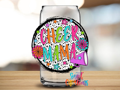 Colorful Proud Cheer Mama UV DTF Cup Decal | UV1031 - Swiit Creations
