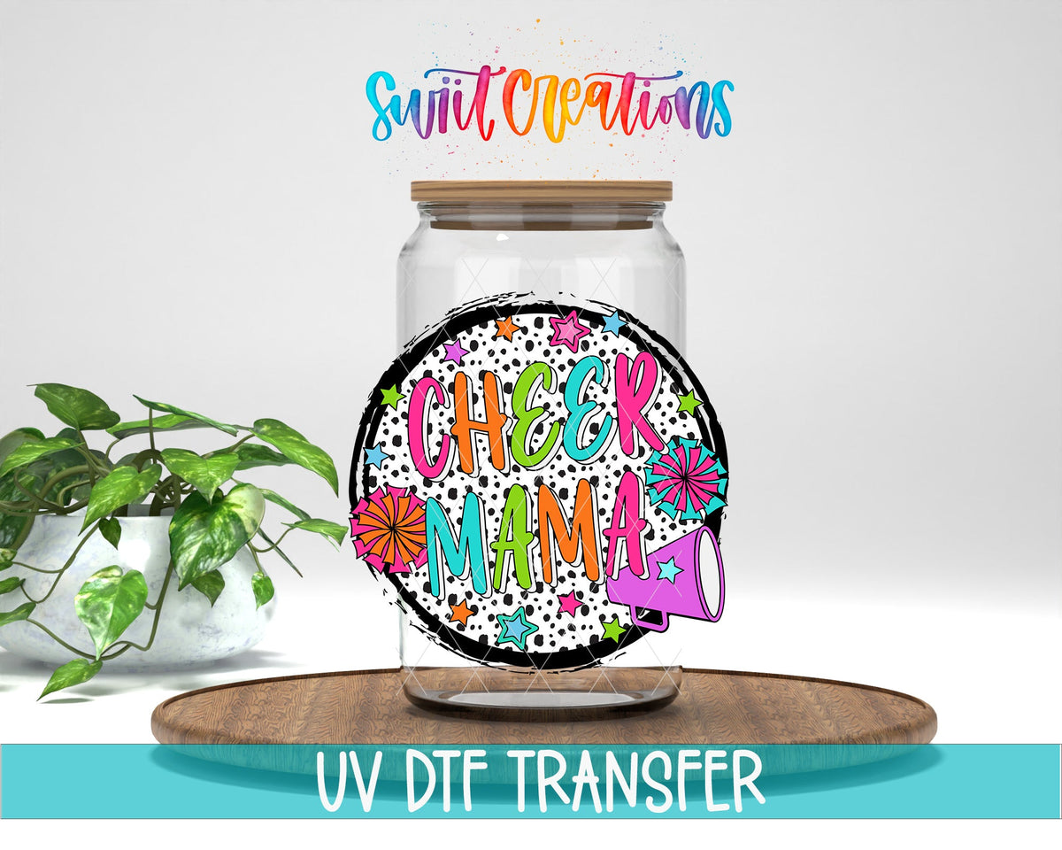 Colorful Proud Cheer Mama UV DTF Cup Decal | UV1031 - Swiit Creations
