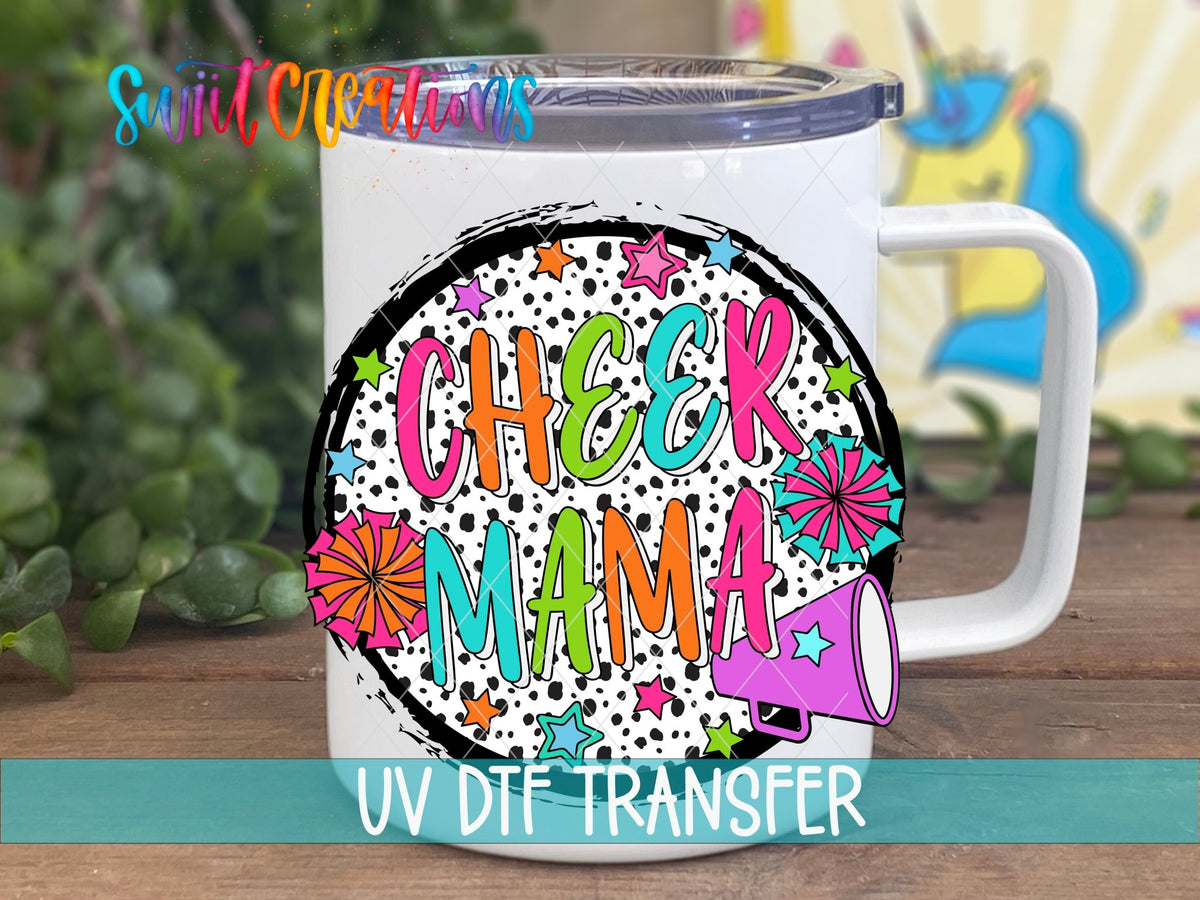 Colorful Proud Cheer Mama UV DTF Cup Decal | UV1031 - Swiit Creations