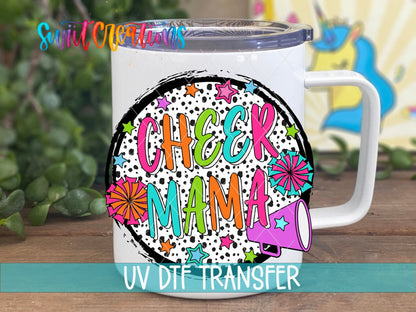 Colorful Proud Cheer Mama UV DTF Cup Decal | UV1031 - Swiit Creations