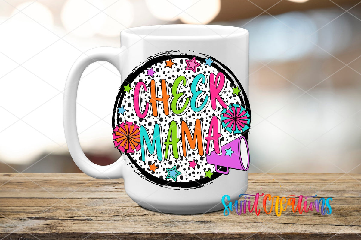Colorful Proud Cheer Mama UV DTF Cup Decal | UV1031 - Swiit Creations