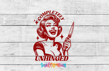 Completely Unhinged UV DTF Cup Decal | UV881 - Swiit Creations