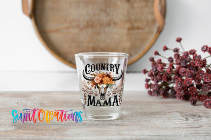 Country Mama UV DTF Shot Glass Transfer | SG1301 - Swiit Creations