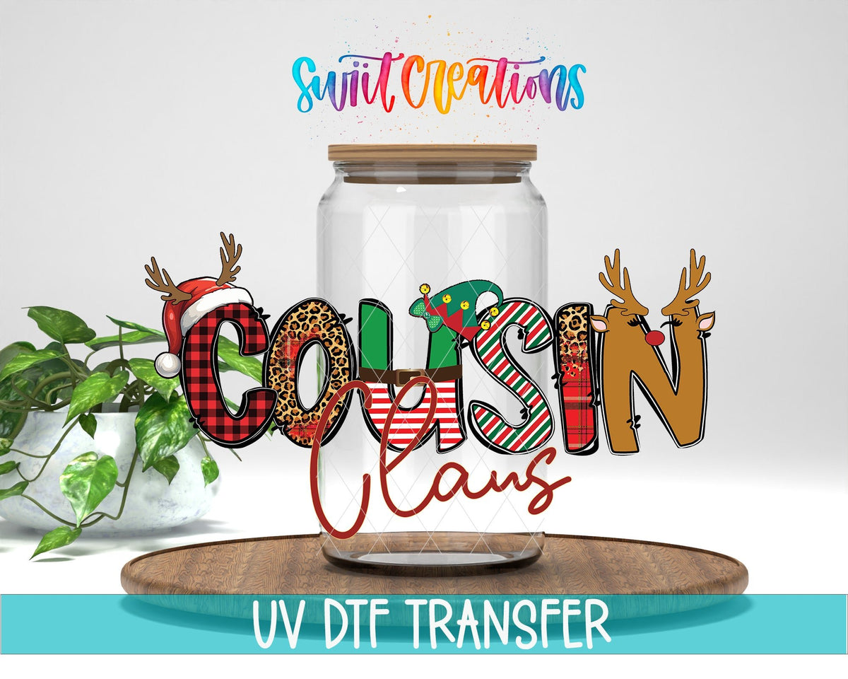 Cousin Claus Christmas UV DTF Cup Decal | UV1221 - Swiit Creations