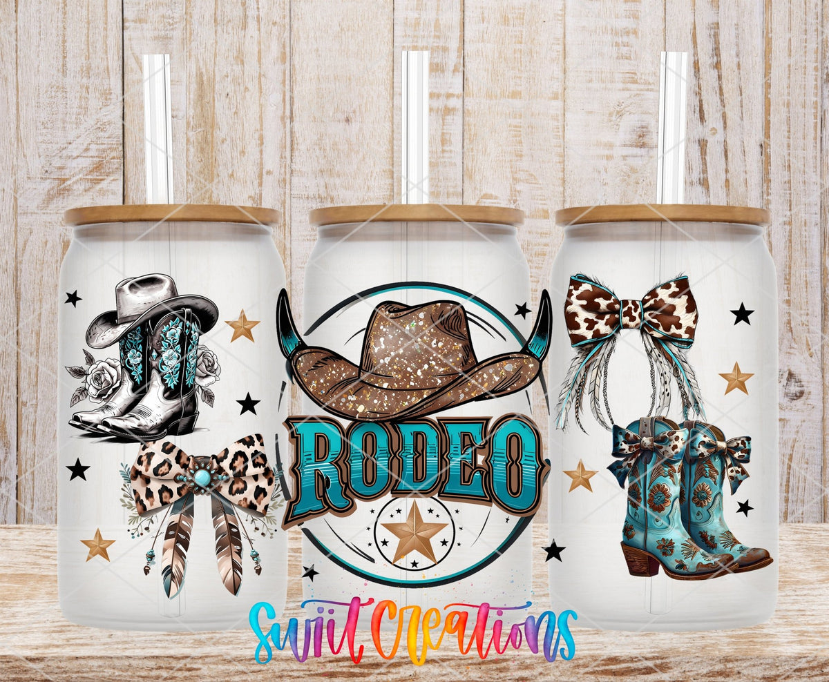 Cowgirl Boots and Hat Rodeo Western UV DTF Transfer Tumbler Wrap | DTF285 - Swiit Creations