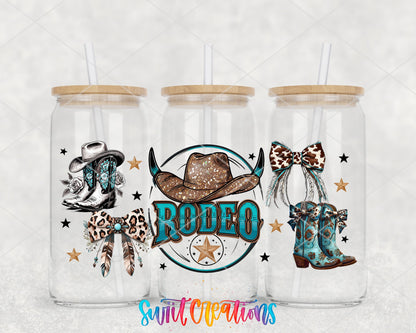 Cowgirl Boots and Hat Rodeo Western UV DTF Transfer Tumbler Wrap | DTF285 - Swiit Creations
