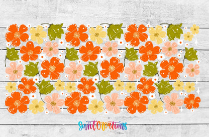 Cozy Fall Flower Autumn UV DTF Transfer Tumbler Wrap | DTF328 - Swiit Creations