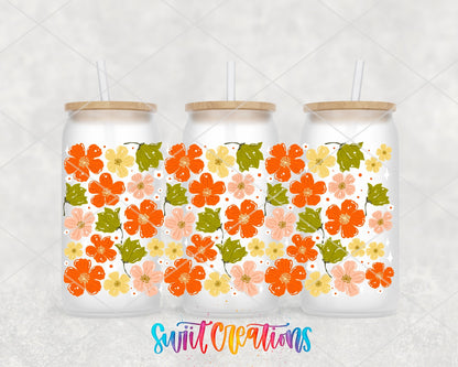 Cozy Fall Flower Autumn UV DTF Transfer Tumbler Wrap | DTF328 - Swiit Creations