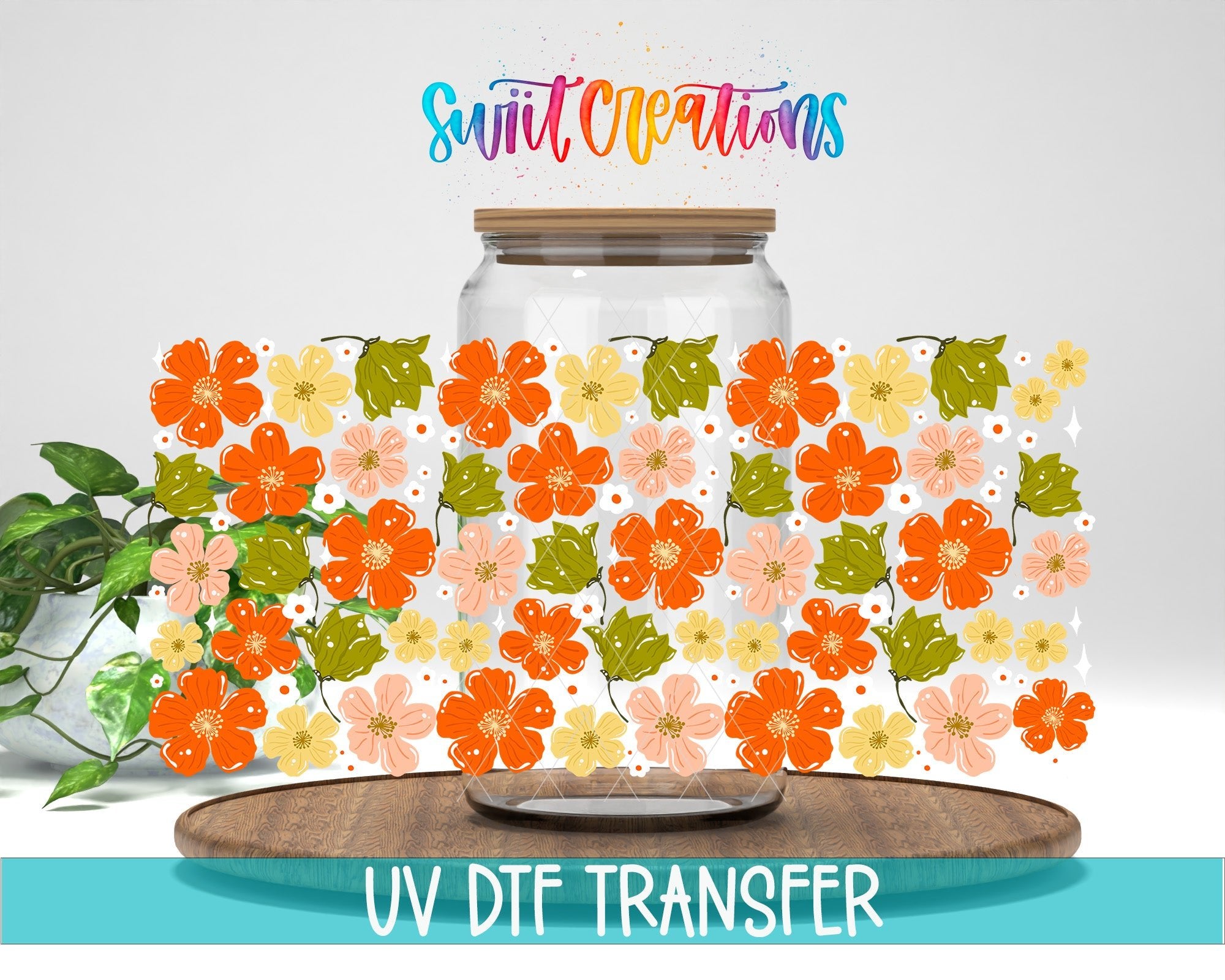 Cozy Fall Flower Autumn UV DTF Transfer Tumbler Wrap | DTF328 - Swiit Creations