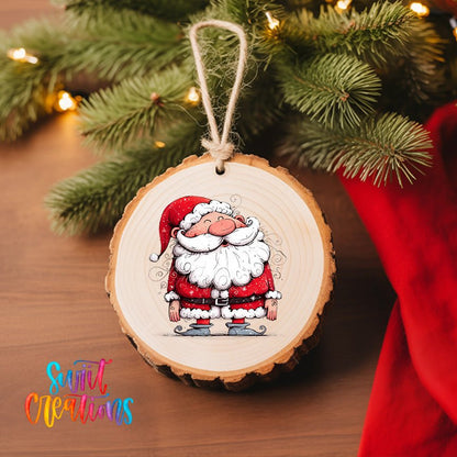 Curly Beard Santa UV DTF Ornament Transfer | O-1323 - Swiit Creations