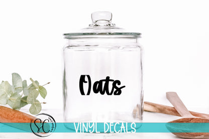 Custom Vinyl Labels for Home Organization | Kitchen, Pantry, Bathroom Decals | Personalized Jar & Bin Stickers | PL15 - Swiit Creations