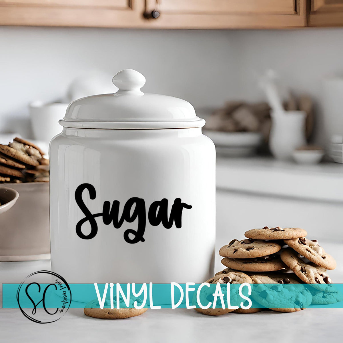 Custom Vinyl Labels for Home Organization | Kitchen, Pantry, Bathroom Decals | Personalized Jar & Bin Stickers | PL15 - Swiit Creations