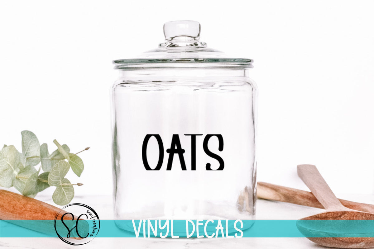 Custom Vinyl Labels for Home Organization | Kitchen, Pantry, Bathroom Decals | Personalized Jar & Bin Stickers | PL16 - Swiit Creations