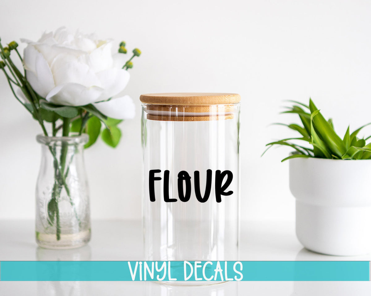 Custom Vinyl Labels for Home Organization | Kitchen, Pantry, Bathroom Decals | Personalized Jar & Bin Stickers | PL17 - Swiit Creations