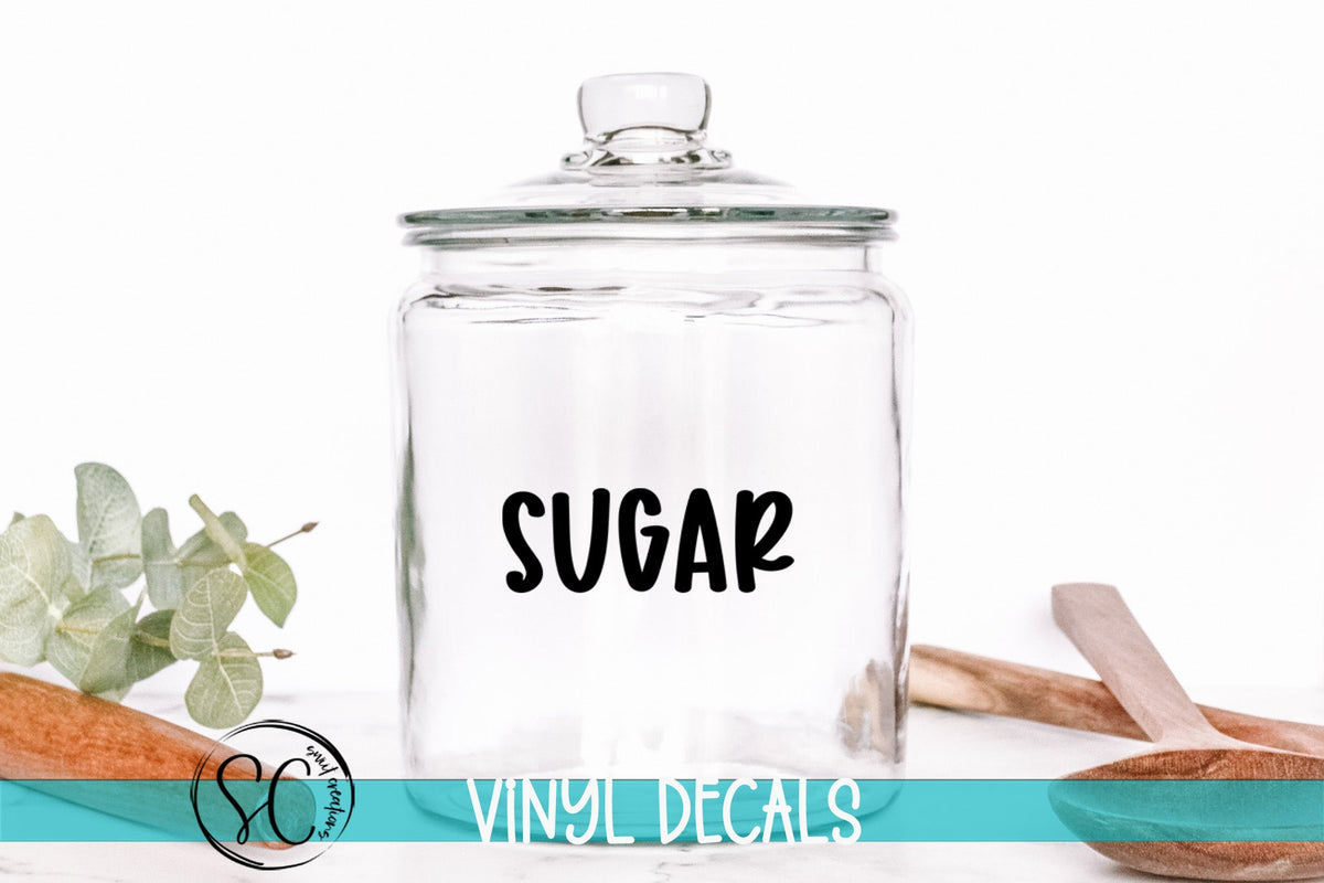 Custom Vinyl Labels for Home Organization | Kitchen, Pantry, Bathroom Decals | Personalized Jar & Bin Stickers | PL17 - Swiit Creations