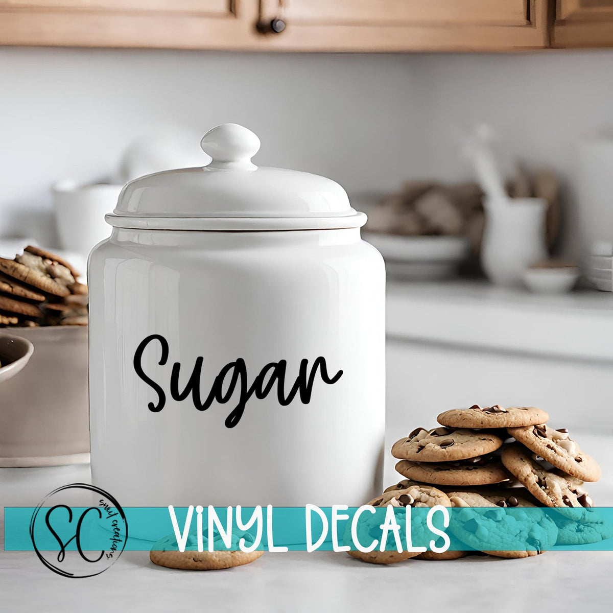 Custom Vinyl Labels for Home Organization | Kitchen, Pantry, Bathroom Decals | Personalized Jar & Bin Stickers | PL18 - Swiit Creations