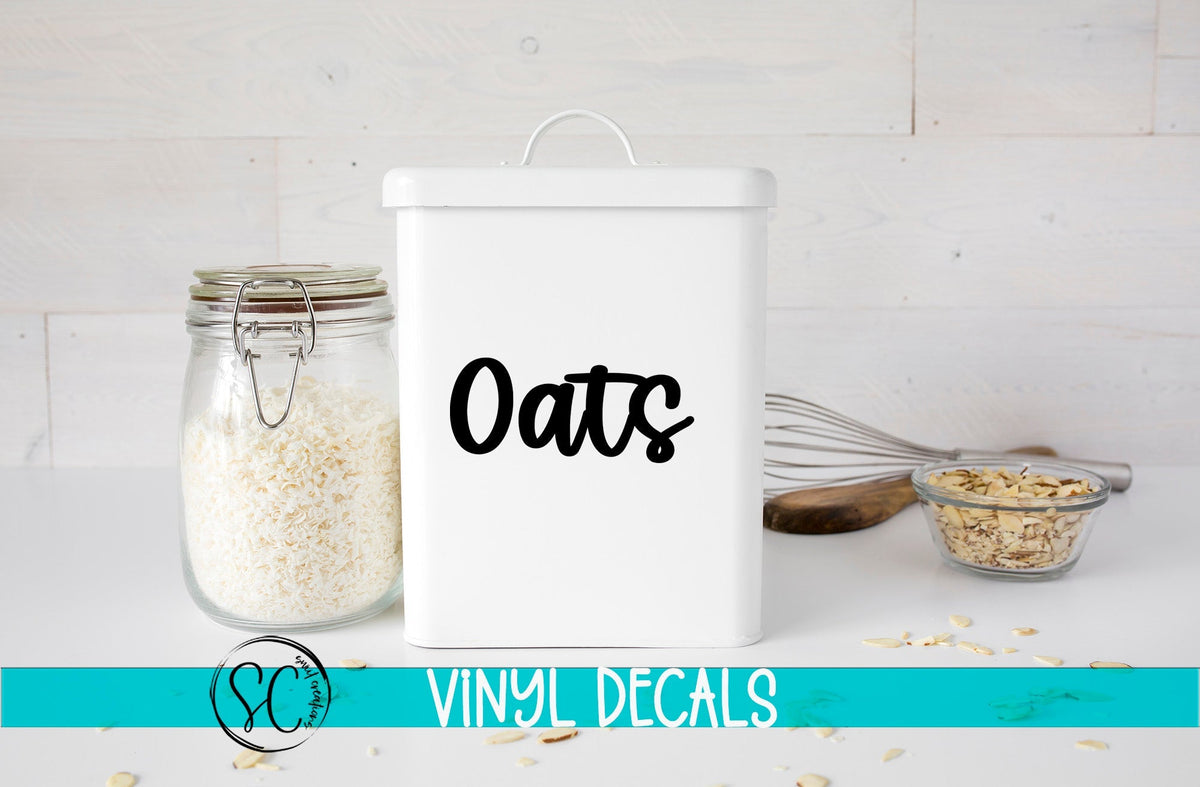 Custom Vinyl Labels for Home Organization | Kitchen, Pantry, Bathroom Decals | Personalized Jar & Bin Stickers | PL19 - Swiit Creations