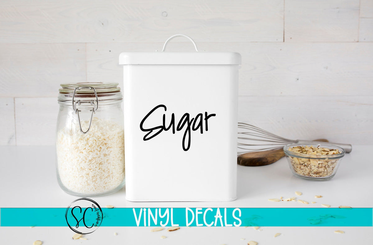 Custom Vinyl Labels for Home Organization | Kitchen, Pantry, Bathroom Decals | Personalized Jar & Bin Stickers | PL20 - Swiit Creations