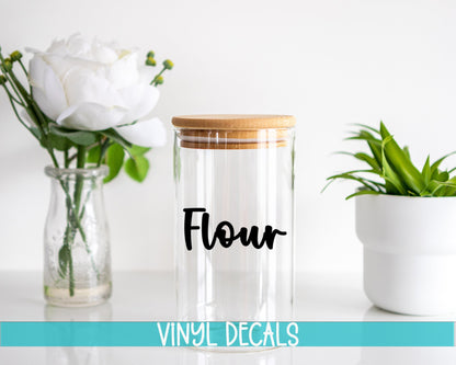 Custom Vinyl Labels for Home Organization | Kitchen, Pantry, Bathroom Decals | Personalized Jar & Bin Stickers | PL21 - Swiit Creations