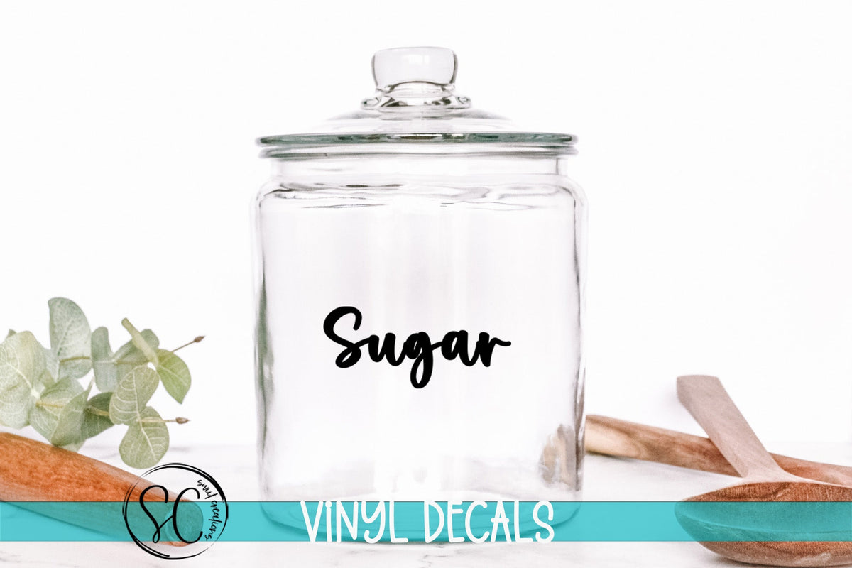 Custom Vinyl Labels for Home Organization | Kitchen, Pantry, Bathroom Decals | Personalized Jar & Bin Stickers | PL21 - Swiit Creations