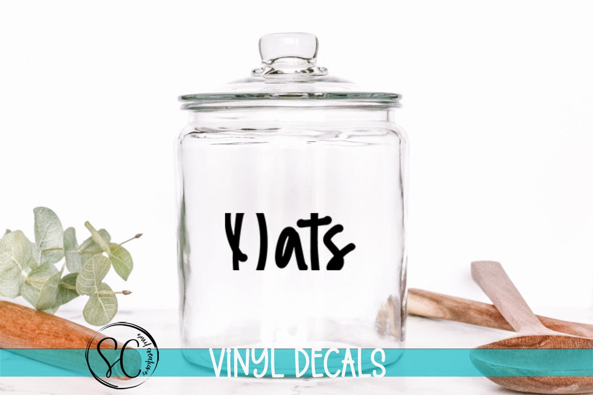 Custom Vinyl Labels for Home Organization | Kitchen, Pantry, Bathroom Decals | Personalized Jar & Bin Stickers | PL22 - Swiit Creations