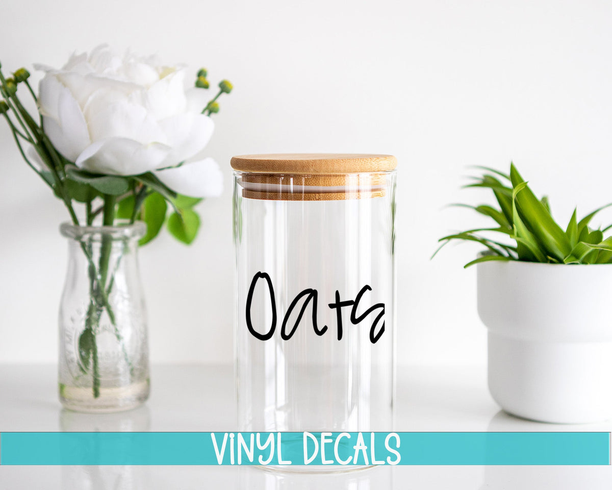 Custom Vinyl Labels for Home Organization | Kitchen, Pantry, Bathroom Decals | Personalized Jar & Bin Stickers | PL24 - Swiit Creations