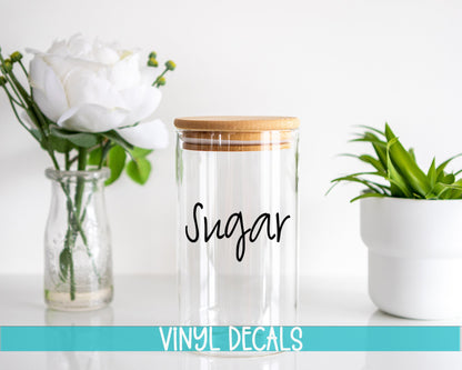 Custom Vinyl Labels for Home Organization | Kitchen, Pantry, Bathroom Decals | Personalized Jar & Bin Stickers | PL24 - Swiit Creations