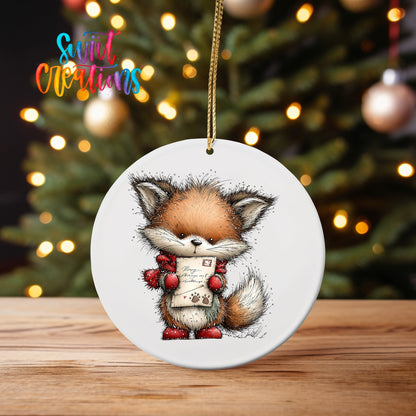 Cute Fox With Letter UV DTF Ornament Transfer | O-1866 - Swiit Creations