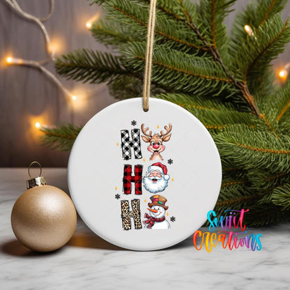Cute Santa Snowman Merry Christmas UV DTF Ornament Transfer | O-1204 - Swiit Creations