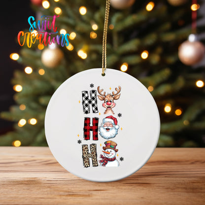 Cute Santa Snowman Merry Christmas UV DTF Ornament Transfer | O-1204 - Swiit Creations