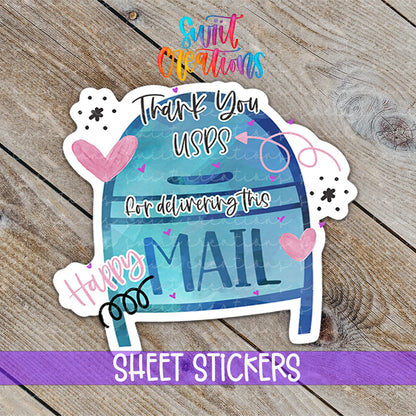 a sticker that says, thank you usp for delivering mail