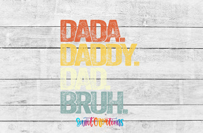 Dada Daddy Dad Bruh UV DTF Cup Decal | UV887 - Swiit Creations
