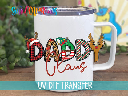 Daddy Claus Christmas UV DTF Cup Decal | UV1222 - Swiit Creations